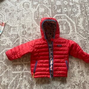 Patagonia high-loft down sweater jacket , 2T, Red